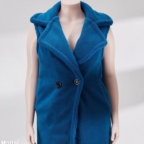 Miz Ready or Not: Faux Sherpa Fur Trench Vest L XL XXL - Picture 11 of 16